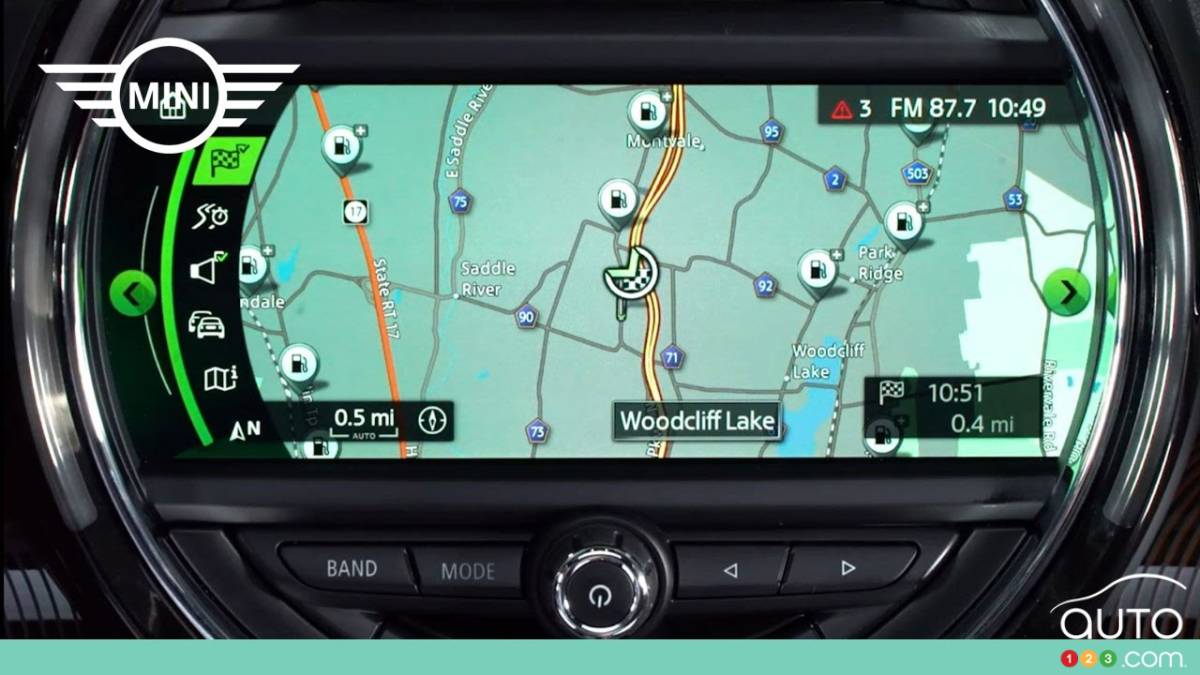 Écran navigation du Mini Cooper Countryman